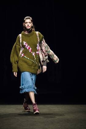February 1, 2017 - Barcelona, Catalonia, Spain - A model walks the runway at the Anel Yaos fashion show presenting the new Autumn Winter 2017 18 collection during 080 Barcelona Fashion Week Barcelona Spain - ZUMAo105 20170201_zap_o105_024 Copyright: xMatthiasxOesterlex