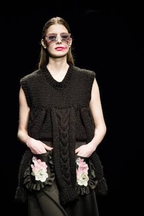 February 1, 2017 - Barcelona, Catalonia, Spain - A model walks the runway at the Anel Yaos fashion show presenting the new Autumn Winter 2017 18 collection during 080 Barcelona Fashion Week Barcelona Spain - ZUMAo105 20170201_zap_o105_029 Copyright: xMatthiasxOesterlex