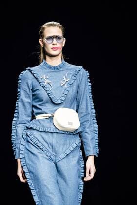 February 1, 2017 - Barcelona, Catalonia, Spain - A model walks the runway at the Anel Yaos fashion show presenting the new Autumn Winter 2017 18 collection during 080 Barcelona Fashion Week Barcelona Spain - ZUMAo105 20170201_zap_o105_031 Copyright: xMatthiasxOesterlex