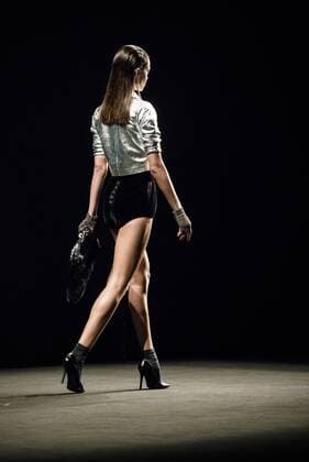 February 1, 2017 - Barcelona, Catalonia, Spain - A model walks the runway at the Pilar del Campo fashion show presenting the new Autumn Winter 2017 18 collection during 080 Barcelona Fashion Week Barcelona Spain - ZUMAo105 20170201_zap_o105_041 Copyright: xMatthiasxOesterlex