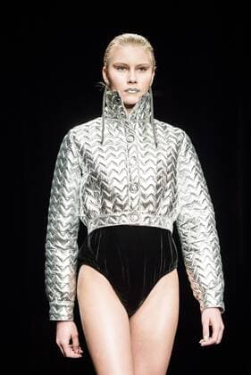 February 1, 2017 - Barcelona, Catalonia, Spain - A model walks the runway at the Pilar del Campo fashion show presenting the new Autumn Winter 2017 18 collection during 080 Barcelona Fashion Week Barcelona Spain - ZUMAo105 20170201_zap_o105_044 Copyright: xMatthiasxOesterlex