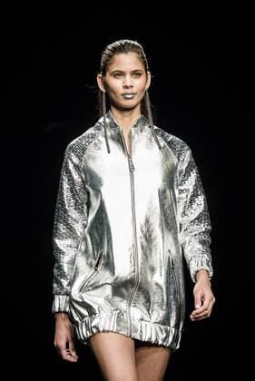 February 1, 2017 - Barcelona, Catalonia, Spain - A model walks the runway at the Pilar del Campo fashion show presenting the new Autumn Winter 2017 18 collection during 080 Barcelona Fashion Week Barcelona Spain - ZUMAo105 20170201_zap_o105_046 Copyright: xMatthiasxOesterlex