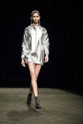 February 1, 2017 - Barcelona, Catalonia, Spain - A model walks the runway at the Pilar del Campo fashion show presenting the new Autumn Winter 2017 18 collection during 080 Barcelona Fashion Week Barcelona Spain - ZUMAo105 20170201_zap_o105_045 Copyright: xMatthiasxOesterlex