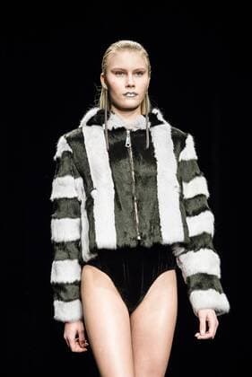 February 1, 2017 - Barcelona, Catalonia, Spain - A model walks the runway at the Pilar del Campo fashion show presenting the new Autumn Winter 2017 18 collection during 080 Barcelona Fashion Week Barcelona Spain - ZUMAo105 20170201_zap_o105_059 Copyright: xMatthiasxOesterlex