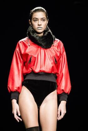 February 1, 2017 - Barcelona, Catalonia, Spain - A model walks the runway at the Pilar del Campo fashion show presenting the new Autumn Winter 2017 18 collection during 080 Barcelona Fashion Week Barcelona Spain - ZUMAo105 20170201_zap_o105_050 Copyright: xMatthiasxOesterlex