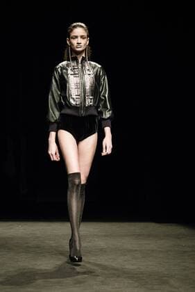 February 1, 2017 - Barcelona, Catalonia, Spain - A model walks the runway at the Pilar del Campo fashion show presenting the new Autumn Winter 2017 18 collection during 080 Barcelona Fashion Week Barcelona Spain - ZUMAo105 20170201_zap_o105_061 Copyright: xMatthiasxOesterlex