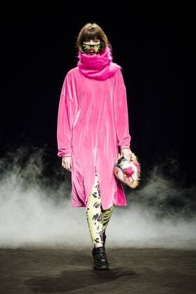 February 1, 2017 - Barcelona, Catalonia, Spain - A model walks the runway at the Krizia Robustella fashion show presenting the new Jolly Death Crew collection during 080 Barcelona Fashion Week Barcelona Spain - ZUMAo105 20170201_zap_o105_118 Copyright: xMatthiasxOesterlex
