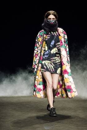 February 1, 2017 - Barcelona, Catalonia, Spain - A model walks the runway at the Krizia Robustella fashion show presenting the new Jolly Death Crew collection during 080 Barcelona Fashion Week Barcelona Spain - ZUMAo105 20170201_zap_o105_122 Copyright: xMatthiasxOesterlex
