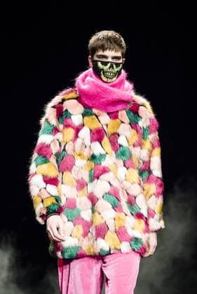 February 1, 2017 - Barcelona, Catalonia, Spain - A model walks the runway at the Krizia Robustella fashion show presenting the new Jolly Death Crew collection during 080 Barcelona Fashion Week Barcelona Spain - ZUMAo105 20170201_zap_o105_123 Copyright: xMatthiasxOesterlex