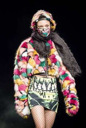 February 1, 2017 - Barcelona, Catalonia, Spain - A model walks the runway at the Krizia Robustella fashion show presenting the new Jolly Death Crew collection during 080 Barcelona Fashion Week Barcelona Spain - ZUMAo105 20170201_zap_o105_127 Copyright: xMatthiasxOesterlex