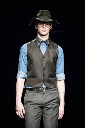 February 1, 2017 - Barcelona, Catalonia, Spain - A model walks the runway at the Antonio Miro fashion show presenting the new Origens collection during 080 Barcelona Fashion Week Barcelona Spain - ZUMAo105 20170201_zap_o105_160 Copyright: xMatthiasxOesterlex