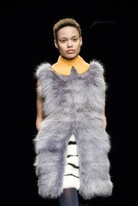 February 1, 2017 - Barcelona, Catalonia, Spain - A model walks the runway at the VM La Siberia fashion show presenting the new Musica collection during 080 Barcelona Fashion Week Barcelona Spain - ZUMAo105 20170201_zap_o105_207 Copyright: xMatthiasxOesterlex