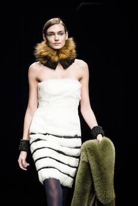 February 1, 2017 - Barcelona, Catalonia, Spain - A model walks the runway at the VM La Siberia fashion show presenting the new Musica collection during 080 Barcelona Fashion Week Barcelona Spain - ZUMAo105 20170201_zap_o105_212 Copyright: xMatthiasxOesterlex