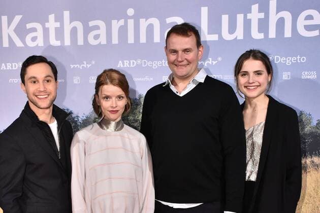Ludwig Trepte, Karoline Schuch, Devid Striesow und Mala Emde bei der Premiere vom ARD Event-Movie Katharina Luther am 1.02.2017 in Berlin Katharina Luther Premiere in Berlin, 2017 