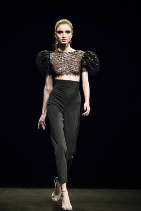 February 1, 2017 - Barcelona, Catalonia, Spain - A model walks the runway at the ZE Garcia fashion show presenting the new Dualismo collection during 080 Barcelona Fashion Week Barcelona Spain - ZUMAo105 20170201_zap_o105_232 Copyright: xMatthiasxOesterlex