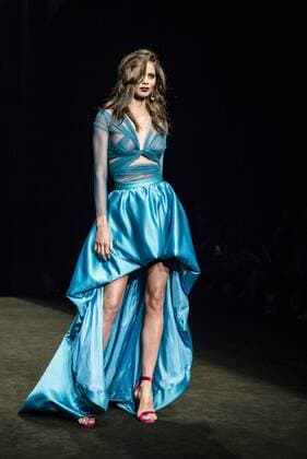 February 1, 2017 - Barcelona, Catalonia, Spain - A model walks the runway at the ZE Garcia fashion show presenting the new Dualismo collection during 080 Barcelona Fashion Week Barcelona Spain - ZUMAo105 20170201_zap_o105_244 Copyright: xMatthiasxOesterlex