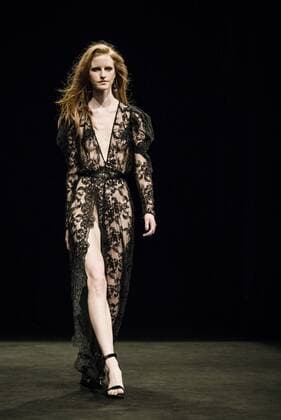 February 1, 2017 - Barcelona, Catalonia, Spain - A model walks the runway at the ZE Garcia fashion show presenting the new Dualismo collection during 080 Barcelona Fashion Week Barcelona Spain - ZUMAo105 20170201_zap_o105_245 Copyright: xMatthiasxOesterlex
