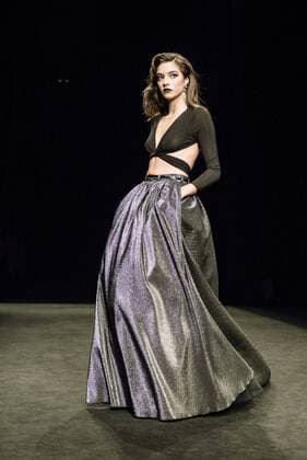 February 1, 2017 - Barcelona, Catalonia, Spain - A model walks the runway at the ZE Garcia fashion show presenting the new Dualismo collection during 080 Barcelona Fashion Week Barcelona Spain - ZUMAo105 20170201_zap_o105_257 Copyright: xMatthiasxOesterlex
