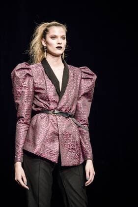 February 1, 2017 - Barcelona, Catalonia, Spain - A model walks the runway at the ZE Garcia fashion show presenting the new Dualismo collection during 080 Barcelona Fashion Week Barcelona Spain - ZUMAo105 20170201_zap_o105_258 Copyright: xMatthiasxOesterlex