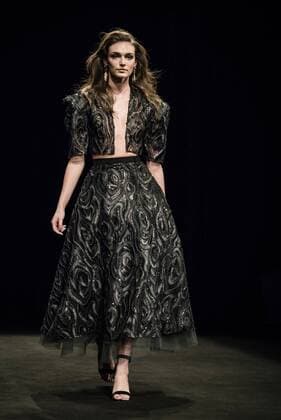 February 1, 2017 - Barcelona, Catalonia, Spain - A model walks the runway at the ZE Garcia fashion show presenting the new Dualismo collection during 080 Barcelona Fashion Week Barcelona Spain - ZUMAo105 20170201_zap_o105_269 Copyright: xMatthiasxOesterlex
