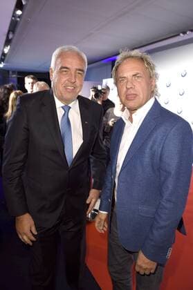 Hans-Reiner Schröder und Uwe Ochsenknecht bei der exklusiven BMW 5er Premiere im BMW Haus am Kurfürstendamm. Berlin, 01.02.2017 Foto:xF.xKernx xFuturexImage