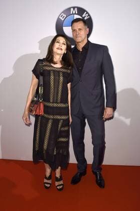 Iris Berben mit Freund Heiko Kiesow bei der exklusiven BMW 5er Premiere im BMW Haus am Kurfürstendamm. Berlin, 01.02.2017 Foto:xF.xKernx xFuturexImage