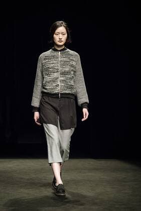 February 2, 2017 - Barcelona, Catalonia, Spain - A model walks the runway at the Aubergin fashion show presenting the new Est. collection during 080 Barcelona Fashion Week Barcelona Spain - ZUMAo105 20170202_zap_o105_003 Copyright: xMatthiasxOesterlex