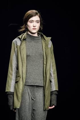 February 2, 2017 - Barcelona, Catalonia, Spain - A model walks the runway at the Aubergin fashion show presenting the new Est. collection during 080 Barcelona Fashion Week Barcelona Spain - ZUMAo105 20170202_zap_o105_006 Copyright: xMatthiasxOesterlex