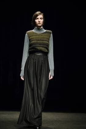 February 2, 2017 - Barcelona, Catalonia, Spain - A model walks the runway at the Aubergin fashion show presenting the new Est. collection during 080 Barcelona Fashion Week Barcelona Spain - ZUMAo105 20170202_zap_o105_008 Copyright: xMatthiasxOesterlex