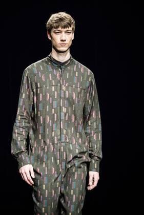 February 2, 2017 - Barcelona, Catalonia, Spain - A model walks the runway at the Aubergin fashion show presenting the new Est. collection during 080 Barcelona Fashion Week Barcelona Spain - ZUMAo105 20170202_zap_o105_021 Copyright: xMatthiasxOesterlex