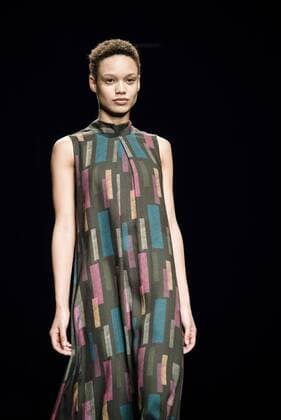 February 2, 2017 - Barcelona, Catalonia, Spain - A model walks the runway at the Aubergin fashion show presenting the new Est. collection during 080 Barcelona Fashion Week Barcelona Spain - ZUMAo105 20170202_zap_o105_028 Copyright: xMatthiasxOesterlex