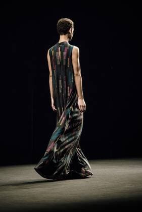 February 2, 2017 - Barcelona, Catalonia, Spain - A model walks the runway at the Aubergin fashion show presenting the new Est. collection during 080 Barcelona Fashion Week Barcelona Spain - ZUMAo105 20170202_zap_o105_027 Copyright: xMatthiasxOesterlex