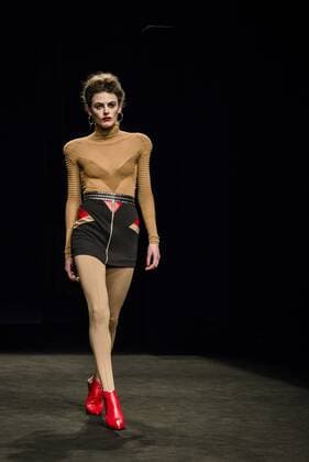 080 Barcelona Fashion Week - Miscellaneous Modenschau February 2, 2017 - Barcelona, Catalonia, Spain - A model walks the runway at the Wom & Now fashion show presenting the new Miscellaneous collection during 080 Barcelona Fashion Week Barcelona Spain - ZUMAo105 20170202_zap_o105_104 Copyright: xMatthiasxOesterlex