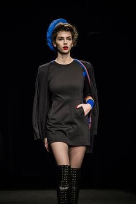 080 Barcelona Fashion Week - Miscellaneous Modenschau February 2, 2017 - Barcelona, Catalonia, Spain - A model walks the runway at the Wom & Now fashion show presenting the new Miscellaneous collection during 080 Barcelona Fashion Week Barcelona Spain - ZUMAo105 20170202_zap_o105_120 Copyright: xMatthiasxOesterlex