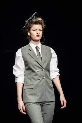080 Barcelona Fashion Week - Miscellaneous Modenschau February 2, 2017 - Barcelona, Catalonia, Spain - A model walks the runway at the Wom & Now fashion show presenting the new Miscellaneous collection during 080 Barcelona Fashion Week Barcelona Spain - ZUMAo105 20170202_zap_o105_128 Copyright: xMatthiasxOesterlex