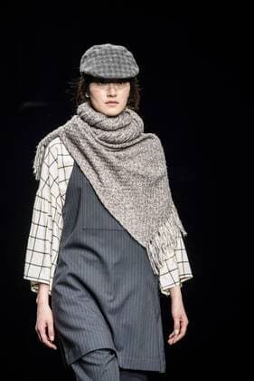 February 2, 2017 - Barcelona, Catalonia, Spain - A model walks the runway at the Yerse fashion show presenting the new togetherness collection during 080 Barcelona Fashion Week Barcelona Spain - ZUMAo105 20170202_zap_o105_144 Copyright: xMatthiasxOesterlex