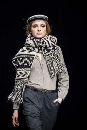 February 2, 2017 - Barcelona, Catalonia, Spain - A model walks the runway at the Yerse fashion show presenting the new togetherness collection during 080 Barcelona Fashion Week Barcelona Spain - ZUMAo105 20170202_zap_o105_146 Copyright: xMatthiasxOesterlex