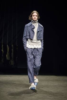 February 2, 2017 - Barcelona, Catalonia, Spain - A model walks the runway at the Yerse fashion show presenting the new togetherness collection during 080 Barcelona Fashion Week Barcelona Spain - ZUMAo105 20170202_zap_o105_157 Copyright: xMatthiasxOesterlex