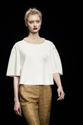 080 Barcelona Fashion Week - Justicia Ruano Modenschau February 2, 2017 - Barcelona, Catalonia, Spain - A model walks the runway at the Justicia Ruano fashion show presenting the new Hedonism collection during 080 Barcelona Fashion Week Barcelona Spain - ZUMAo105 20170202_zap_o105_239 Copyright: xMatthiasxOesterlex