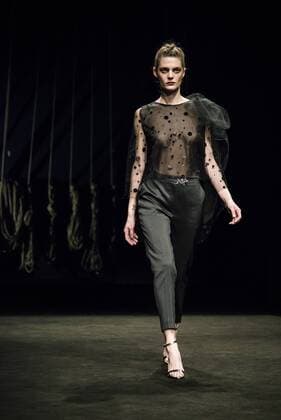 080 Barcelona Fashion Week - Justicia Ruano Modenschau February 2, 2017 - Barcelona, Catalonia, Spain - A model walks the runway at the Justicia Ruano fashion show presenting the new Hedonism collection during 080 Barcelona Fashion Week Barcelona Spain - ZUMAo105 20170202_zap_o105_243 Copyright: xMatthiasxOesterlex