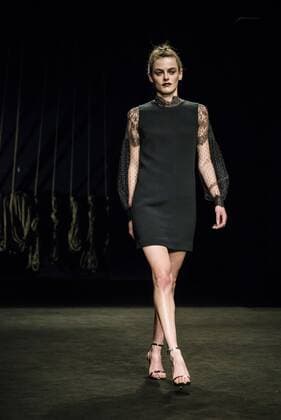 080 Barcelona Fashion Week - Justicia Ruano Modenschau February 2, 2017 - Barcelona, Catalonia, Spain - A model walks the runway at the Justicia Ruano fashion show presenting the new Hedonism collection during 080 Barcelona Fashion Week Barcelona Spain - ZUMAo105 20170202_zap_o105_245 Copyright: xMatthiasxOesterlex