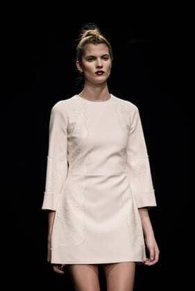 080 Barcelona Fashion Week - Justicia Ruano Modenschau February 2, 2017 - Barcelona, Catalonia, Spain - A model walks the runway at the Justicia Ruano fashion show presenting the new Hedonism collection during 080 Barcelona Fashion Week Barcelona Spain - ZUMAo105 20170202_zap_o105_254 Copyright: xMatthiasxOesterlex