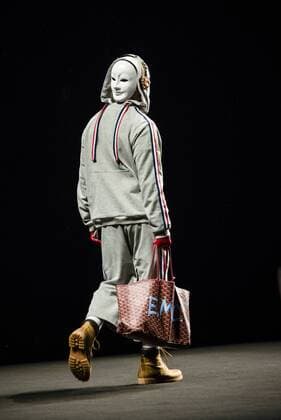 080 Barcelona Fashion Week - Brain & Beast Modenschau February 2, 2017 - Barcelona, Catalonia, Spain - A model walks the runway at the Brain & Beast fashion show presenting the new Trilogy Vol. I Playback Winter 2017-18 collection during 080 Barcelona Fashion Week Barcelona Spain - ZUMAo105 20170202_zap_o105_278 Copyright: xMatthiasxOesterlex