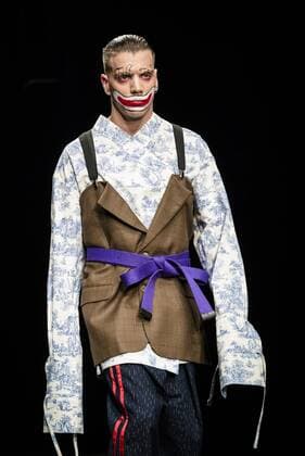 February 2, 2017 - Barcelona, Catalonia, Spain - A model walks the runway at the Brain & Beast fashion show presenting the new Trilogy Vol. I Playback Winter 2017-18 collection during 080 Barcelona Fashion Week Barcelona Spain - ZUMAo105 20170202_zap_o105_281 Copyright: xMatthiasxOesterlex