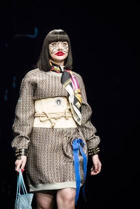 February 2, 2017 - Barcelona, Catalonia, Spain - A model walks the runway at the Brain & Beast fashion show presenting the new Trilogy Vol. I Playback Winter 2017-18 collection during 080 Barcelona Fashion Week Barcelona Spain - ZUMAo105 20170202_zap_o105_292 Copyright: xMatthiasxOesterlex