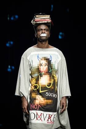 080 Barcelona Fashion Week - Brain & Beast Modenschau February 2, 2017 - Barcelona, Catalonia, Spain - A model walks the runway at the Brain & Beast fashion show presenting the new Trilogy Vol. I Playback Winter 2017-18 collection during 080 Barcelona Fashion Week Barcelona Spain - ZUMAo105 20170202_zap_o105_293 Copyright: xMatthiasxOesterlex
