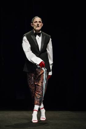 February 2, 2017 - Barcelona, Catalonia, Spain - A model walks the runway at the Brain & Beast fashion show presenting the new Trilogy Vol. I Playback Winter 2017-18 collection during 080 Barcelona Fashion Week Barcelona Spain - ZUMAo105 20170202_zap_o105_300 Copyright: xMatthiasxOesterlex