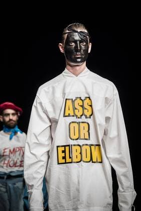 080 Barcelona Fashion Week - Brain & Beast Modenschau February 2, 2017 - Barcelona, Catalonia, Spain - A model walks the runway at the Brain & Beast fashion show presenting the new Trilogy Vol. I Playback Winter 2017-18 collection during 080 Barcelona Fashion Week Barcelona Spain - ZUMAo105 20170202_zap_o105_306 Copyright: xMatthiasxOesterlex