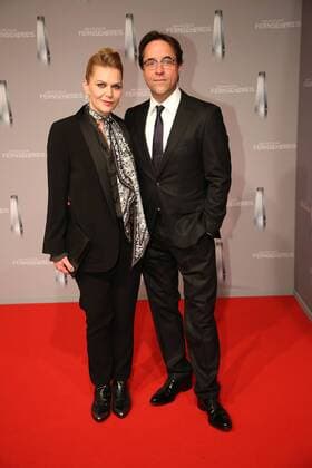 Anna Loos und Jan Josef Liefers bei der Verleihung Deutscher Fernsehpreis am 02.02.17 in Düsseldorf Deutscher Fernsehpreis Verleihung 2017 in Duesseldorf 
