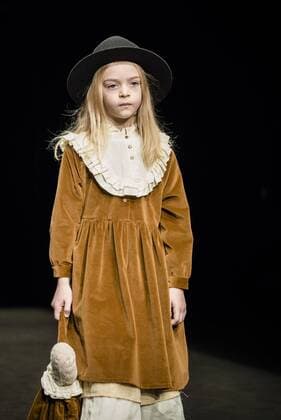 February 3, 2017 - Barcelona, Catalonia, Spain - A model walks the runway at the Little Creative Factory fashion show presenting the new La edad de los suenos... collection during 080 Barcelona Fashion Week Barcelona Spain - ZUMAo105 20170203_zap_o105_001 Copyright: xMatthiasxOesterlex